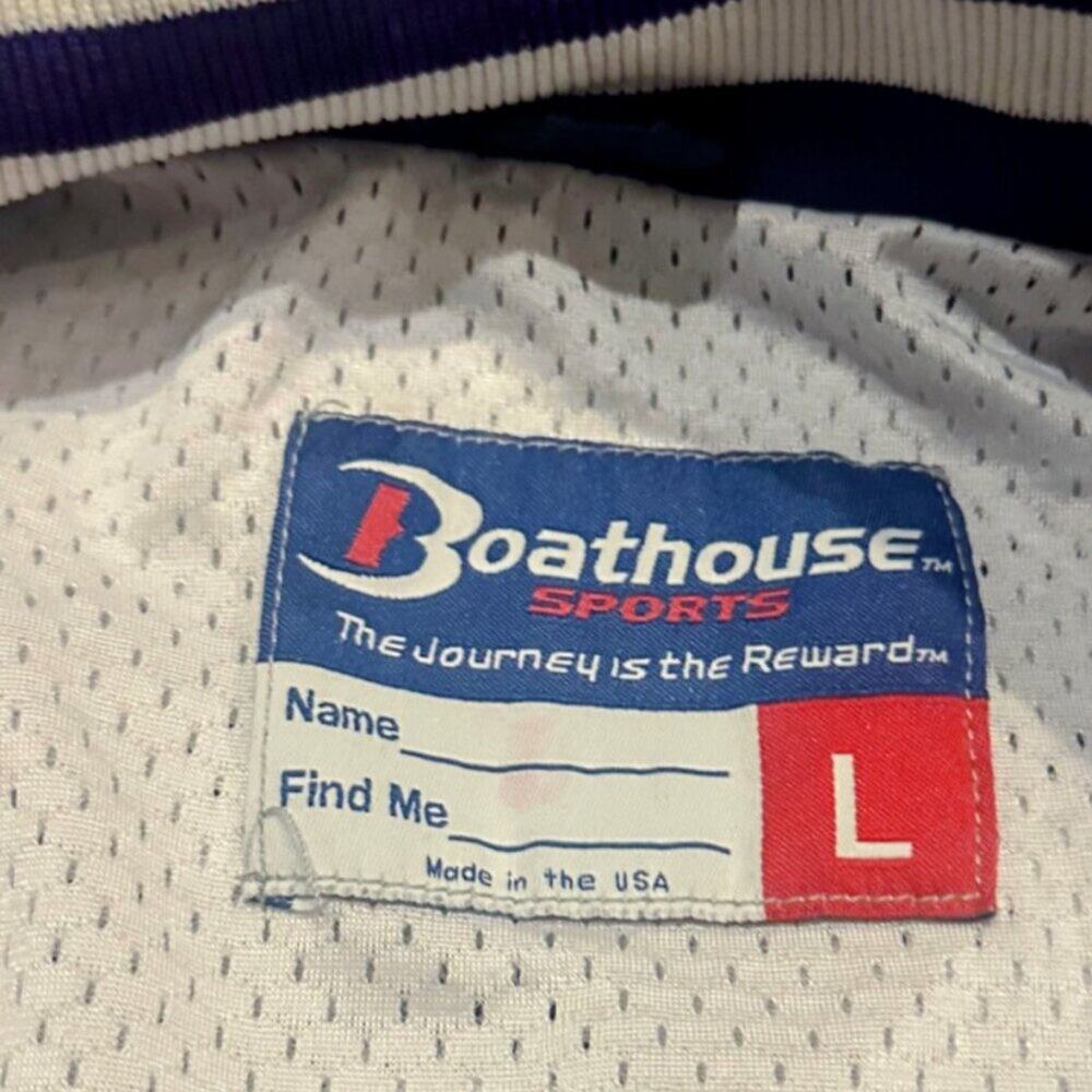 Vintage Boathouse Sports Windbreaker Jacket Polar Bears Purple Yellow USA Made L - Picture 7 of 7